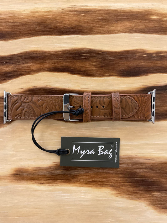 Mittangle Embossed Leather Watch Band